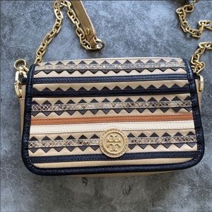 TORY Burch colorful tan crossbody bag